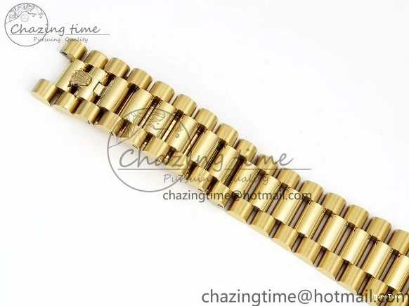 MiroTime 0408 Day Date 40 YG JDF Gain Weight 904L Steel White Roman Dial on President Bracelet VR3255 V Functional 1369